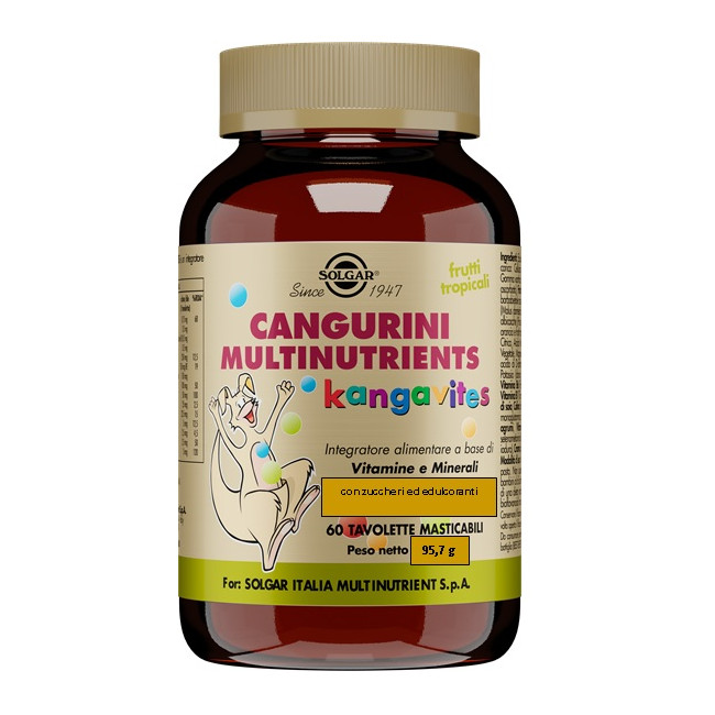 CANGURINI MULTINUTRIENTS FRUTTI TROPICALI 60 TAVOLETTE