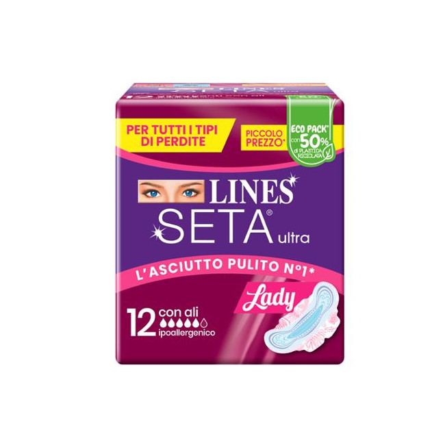 LINES SETA ULTRA ASSORBENTI LADY ALI DWCT 12 PEZZI LINES SETA ULTRA ASSORBENTI LADY ALI DWCT 12 PEZZI
