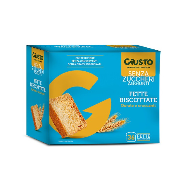 GIUSTO SENZA ZUCCHERO FETTE BISCOTTATE 300 G GIUSTO SENZA ZUCCHERO FETTE BISCOTTATE 300 G