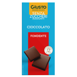 GIUSTO SENZA ZUCCHERO TAVOLETTA CIOCCOLATO FONDENTE 85 G