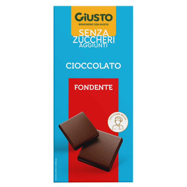 GIUSTO SENZA ZUCCHERO TAVOLETTA CIOCCOLATO FONDENTE 85 G GIUSTO SENZA ZUCCHERO TAVOLETTA CIOCCOLATO FONDENTE 85 G