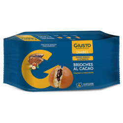 GIUSTO DIABEL BRIOCHE CACAO 4 PEZZI DA 45 G