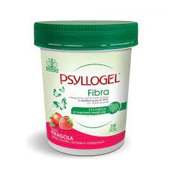 Confezione da 170 grammi di Psyllogel fibra gusto fragola per stitichezza e feci dure