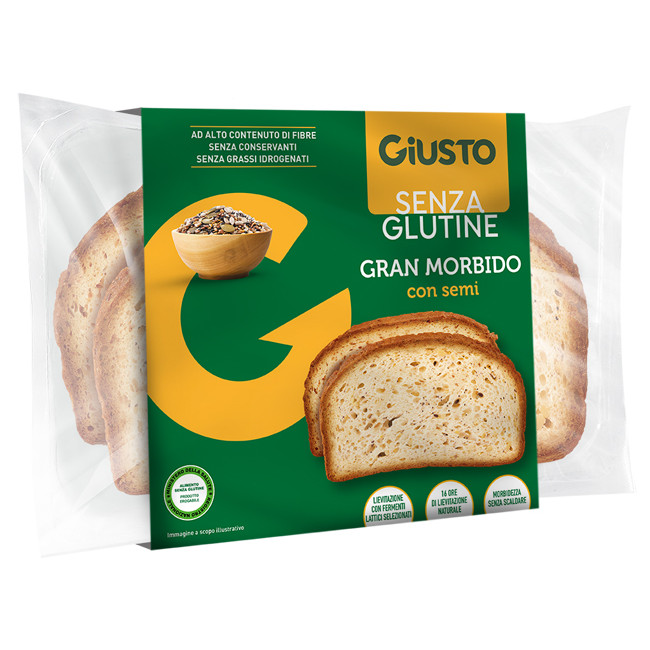 GIUSTO SENZA GLUTINE GRAN MORBIDO SEMI 300 G GIUSTO SENZA GLUTINE GRAN MORBIDO SEMI 300 G