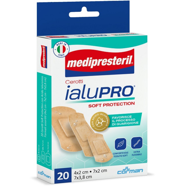 MEDIPRESTERIL CEROTTI IALUPRO SOFT PROTECTION 3 FORMATI ASSORTITI 20 PEZZI MEDIPRESTERIL CEROTTI IALUPRO SOFT PROTECTION 3 FORMATI ASSORTITI 20 PEZZI