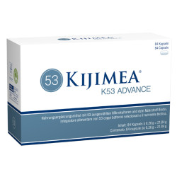 Confezione da 84 capsule di Kijimea K53 Advance integratore per la cura dell'intestino.