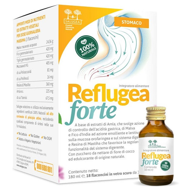 SALUGEA REFLUGEA FORTE 18 FLACONCINI DA 10 ML SALUGEA REFLUGEA FORTE 18 FLACONCINI DA 10 ML