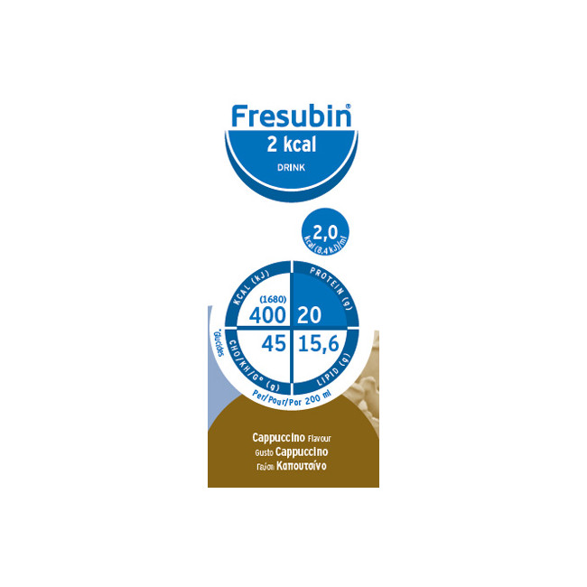 FRESUBIN 2 KCAL DRINK CAPPUCCINO 4 FLACONI X 200 ML