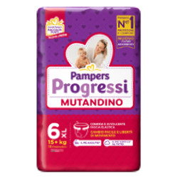 PAMPERS PROGRESSI MUTANDINA XL CP 15 PEZZI