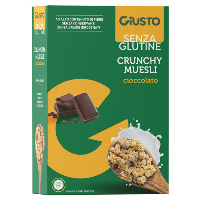 GIUSTO SENZA GLUTINE MUESLI AVENA E CIOCCOLATO 375 G GIUSTO SENZA GLUTINE MUESLI AVENA E CIOCCOLATO 375 G
