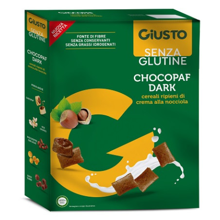 GIUSTO SENZA GLUTINE CHOCOPAFF DARK 300 G GIUSTO SENZA GLUTINE CHOCOPAFF DARK 300 G