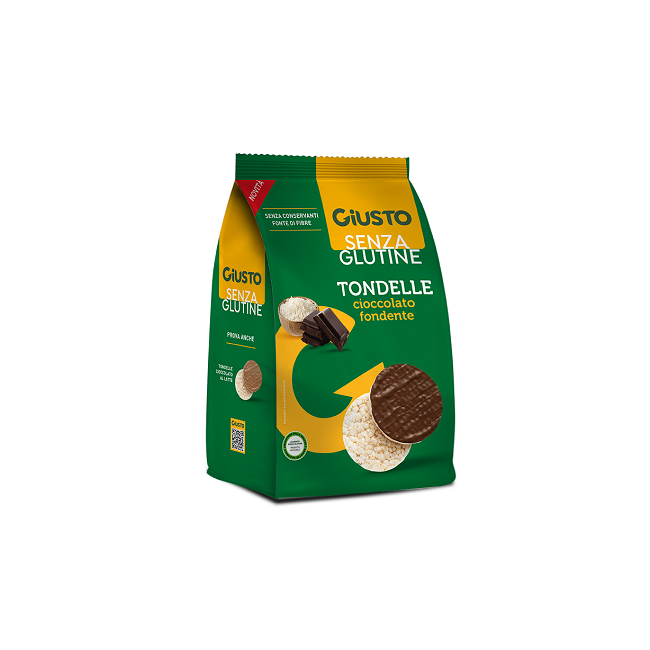 GIUSTO SENZA GLUTINE TONDELLE AL CIOCCOLATO FONDENTE 60 G GIUSTO SENZA GLUTINE TONDELLE AL CIOCCOLATO FONDENTE 60 G