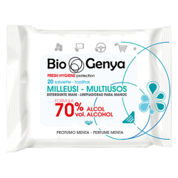 BIOGENYA MILLEUSI IGIENIZZANTI 70% ALCOOL SALVIETTE 20 PEZZI