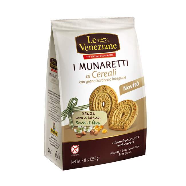 LE VENEZIANE MUNARETTI BISCOTTI CEREALI GRANO SARACENO INTEGRALE 250 G LE VENEZIANE MUNARETTI BISCOTTI CEREALI GRANO SARACENO INTEGRALE 250 G