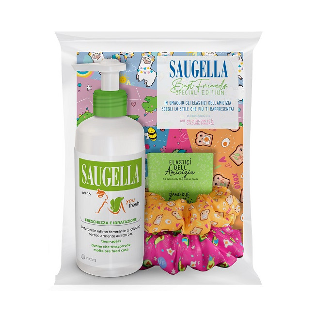 SAUGELLA BUNDLE YOU FRESH PH 4,5 DETERGENTE INTIMO FRESCHEZZA E IDRATAZIONE + SCRUNCHIES IN OMAGGIO SAUGELLA BUNDLE YOU FRESH PH 4,5 DETERGENTE INTIMO FRESCHEZZA E IDRATAZIONE + SCRUNCHIES IN OMAGGIO