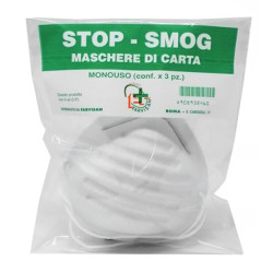 MASCHERE DI CARTA STOP-SMOG MONOUSO 3 PEZZI
