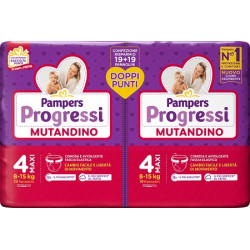 PAMPERS PROGRESSI MUTANDINO MAXI PACCO DOPPIO 38 PEZZI