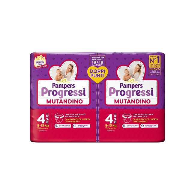 PAMPERS PROGRESSI MUTANDINO MAXI PACCO DOPPIO 38 PEZZI PAMPERS PROGRESSI MUTANDINO MAXI PACCO DOPPIO 38 PEZZI
