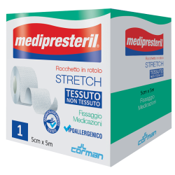MEDIPRESTERIL ROCCHETTO ROTOLO STRETCH TESSUTO NON TESSUTO 5 CM X 500 CM