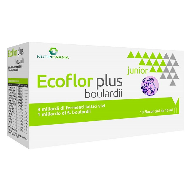 ECOFLOR PLUS BOULARDII JUNIOR 10 FLACONCINI ECOFLOR PLUS BOULARDII JUNIOR 10 FLACONCINI
