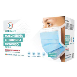 MASCHERINA CHIRURGICA MONOUSO TIPO II 50 PEZZI