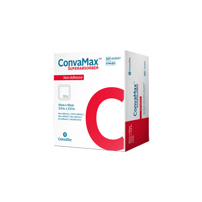 MEDICAZIONE AVANZATA CONVAMAX SUPERABSORBER NON-ADHESIVE 12,5 X 12,5 CM 10 PEZZI