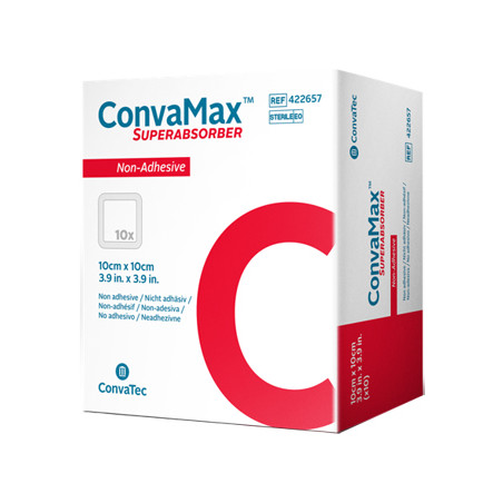 MEDICAZIONE AVANZATA CONVAMAX SUPERABSORBER NON-ADHESIVE 12,5 X 12,5 CM 10 PEZZI