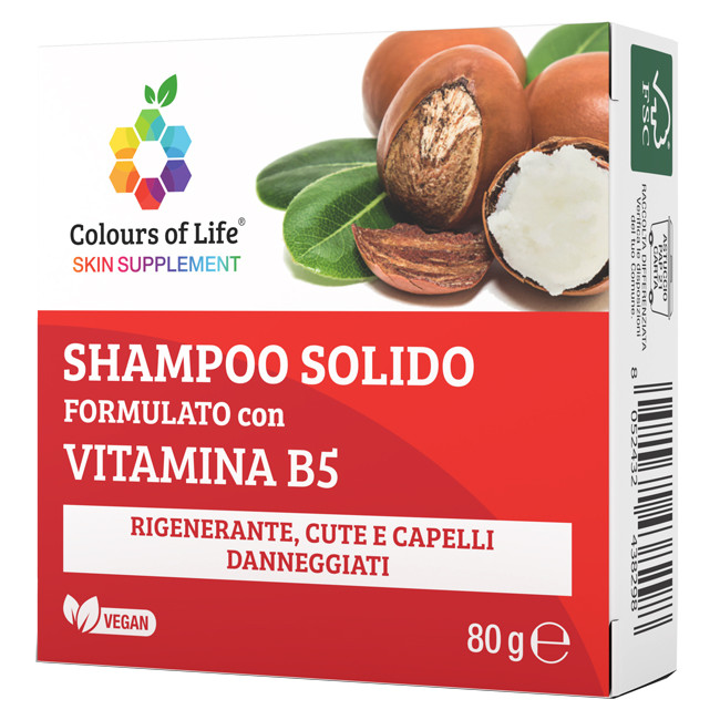 COLOURS OF LIFE VITAMINA B5 SHAMPOO SOLIDO 80 G COLOURS OF LIFE VITAMINA B5 SHAMPOO SOLIDO 80 G