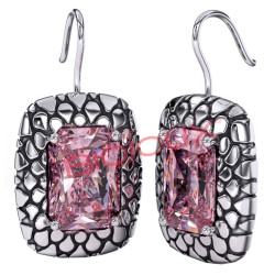 BJT332 ORECCHINO ARIELLE ROSE 34MM STEEL SILK