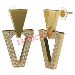 BJT328 ORECCHINO EMILY 23MM STEEL GOLD PLATED