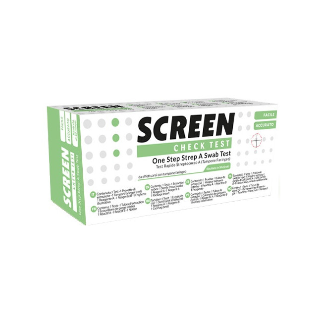 TEST ONE STEP STREP A AUTODIAGNOSTICO DETERMINAZIONE QUALITATIVA ANTIGENI STREPTOCOCCO A DA TAMPONE FARINGEO TEST ONE STEP STREP A AUTODIAGNOSTICO DETERMINAZIONE QUALITATIVA ANTIGENI STREPTOCOCCO A DA TAMPONE FARINGEO