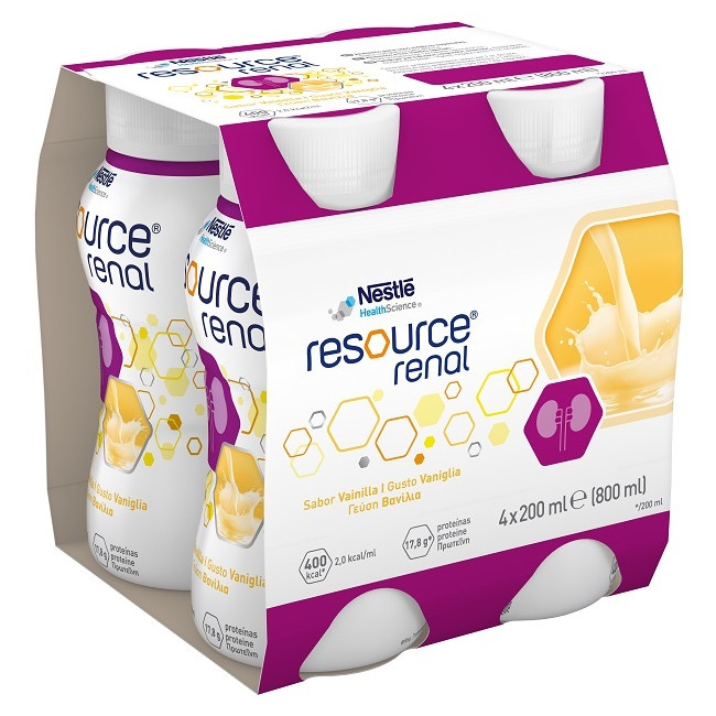 RESOURCE RENAL VANIGLIA 4 BOTTIGLIETTE DA 200 ML
