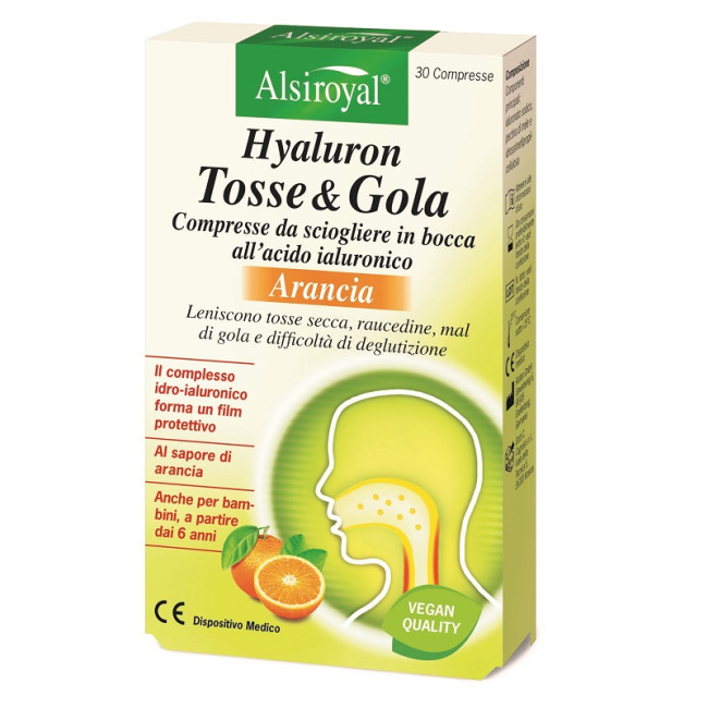 HYALURON TOSSE&GOLA ARANCIA 30 COMPRESSE HYALURON TOSSE&GOLA ARANCIA 30 COMPRESSE