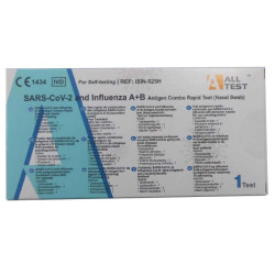 TEST ANTIGENICO RAPIDO COVID-19 ALLTEST AUTODIAGNOSTICO DETERMINAZIONE QUALITATIVA ANTIGENI SARS-COV-2 E INFLUENZA A+B IN TAMPON