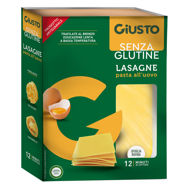 GIUSTO SENZA GLUTINE SFOGLIE LASAGNE 200 G GIUSTO SENZA GLUTINE SFOGLIE LASAGNE 200 G