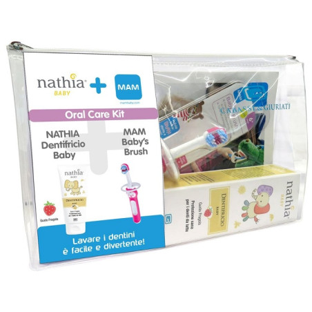 ORAL CARE KIT FEMMINA 1 DENTIFRICIO BABY NATHIA 50 ML + 1 MAM BABY'S BRUSH