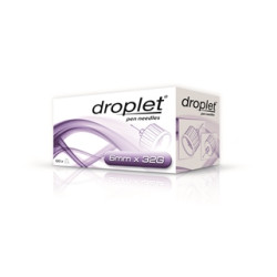 AGO PER PENNA DA INSULINA DROPLET 32 GAUGE 6 MM 100 PEZZI