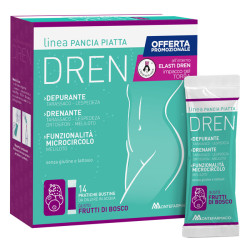 PANCIA PIATTA DREN FRUTTI DI BOSCO 14 BUSTINE STICK PACK + TORBA DRENANTE