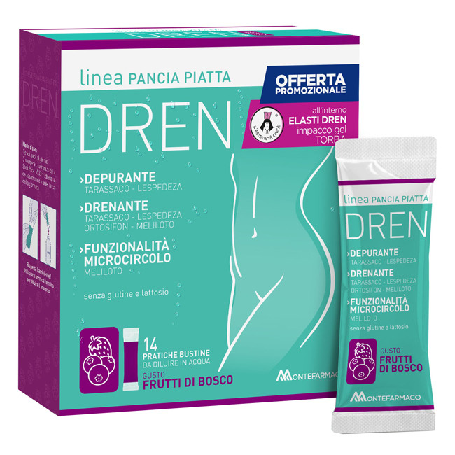 PANCIA PIATTA DREN FRUTTI DI BOSCO 14 BUSTINE STICK PACK + TORBA DRENANTE PANCIA PIATTA DREN FRUTTI DI BOSCO 14 BUSTINE STICK PACK + TORBA DRENANTE
