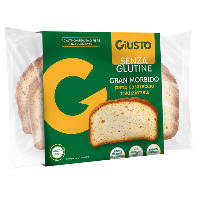 GIUSTO SENZA GLUTINE GRAN MORBIDO PANE CASARECCIO 200 G GIUSTO SENZA GLUTINE GRAN MORBIDO PANE CASARECCIO 200 G