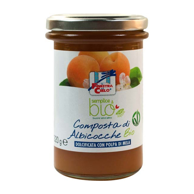 COMPOSTA DI ALBICOCCA CON POLPA DI MELA BIO 320 G COMPOSTA DI ALBICOCCA CON POLPA DI MELA BIO 320 G