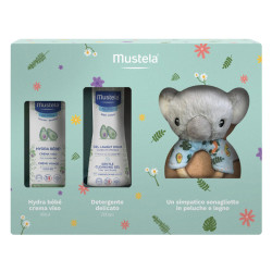 MUSTELA COFANETTO KOALA 23 1 MUSTELA DETERGENTE DELICATO 200 ML + 1 MUSTELA CREMA HYDRA BEBE' VISO 40 ML