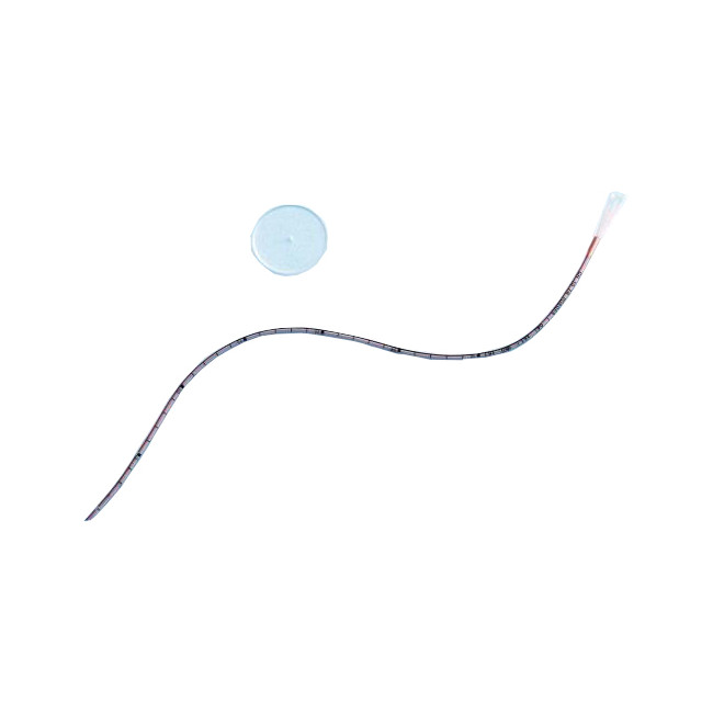 CATETERE URETEROCUTANEOSTOMIA IN SILICONE CON PUNTA SMUSSATA FLANGIA ROTONDA LINEA RADIOPACA LUNGHEZZA 45CM CH 10