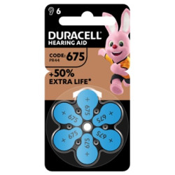 DURACELL EASY TAB 675 BLU BATTERIA PER APPARECCHIO ACUSTICO 6 PEZZI
