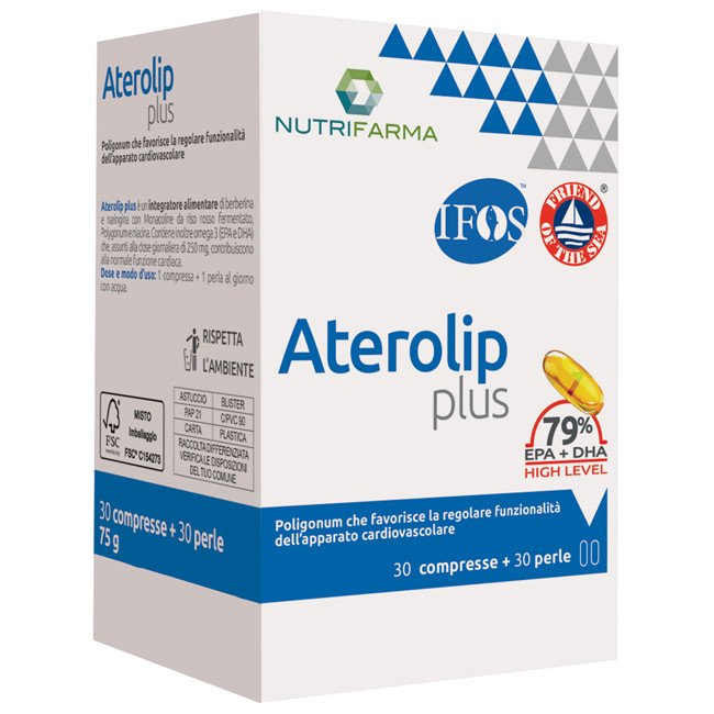 ATEROLIP PLUS 79% 30 COMPRESSE + 30 PERLE ATEROLIP PLUS 79% 30 COMPRESSE + 30 PERLE