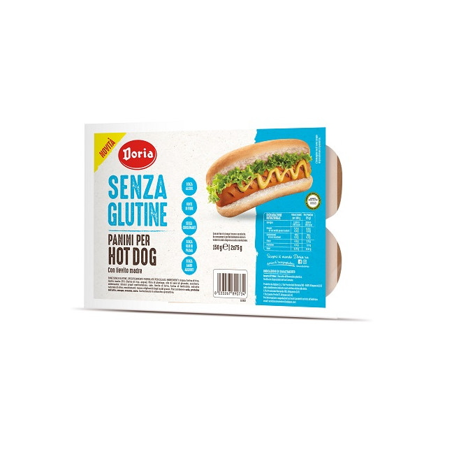 DORIA PANINI PER HOT DOG HB 2 PEZZI DA 75 G DORIA PANINI PER HOT DOG HB 2 PEZZI DA 75 G