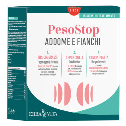 KIT ADDOME FIANCHI 1 PESO STOP BRUCIA GRASSI 60 COMPRESSE + 1 PESO STOP DEPUR SNELL 500 ML + 1 PESO STOP PANCIA PIATTA 30 COMPRE