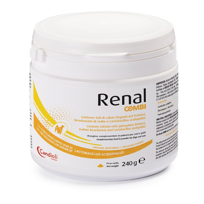 Renal Combi Integratore per la funzionalità renale di cani e gatti 240 g Renal Combi Integratore per la funzionalità renale di cani e gatti 240 g