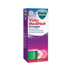 Vicks MediNait Sciroppo Trattamento Dei Sintomi Del Raffreddore E Influenza 180ml Vicks MediNait Sciroppo Trattamento Dei Sintomi Del Raffreddore E Influenza 180ml