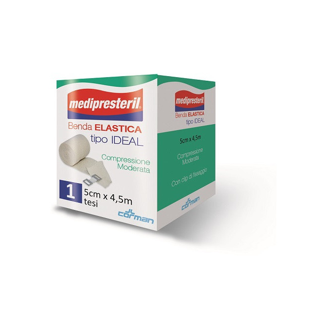 BENDA ELASTICA MEDIPRESTERIL IDEAL COMPRESSIONE MODERATA M4,5X5CM TESI BENDA ELASTICA MEDIPRESTERIL IDEAL COMPRESSIONE MODERATA M4,5X5CM TESI